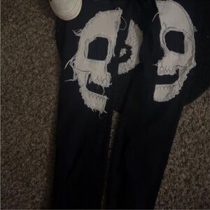 mmnl Black Skull Pants